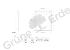 Bilderrahmen Vista schräges Profil(Eiche, B19xT3,5xH23cm, groß)