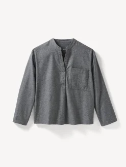 Bluse aus Bio-Baumwolle(anthrazit melange, 34)