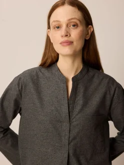 Bluse aus Bio-Baumwolle(anthrazit melange, 34)