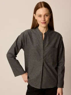 Bluse aus Bio-Baumwolle(anthrazit melange, 34)