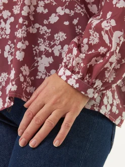 Bluse aus Bio Baumwolle(blumendruck traube, 38)