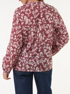 Bluse aus Bio Baumwolle(blumendruck traube, 38)