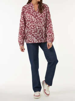 Bluse aus Bio Baumwolle(blumendruck traube, 38)
