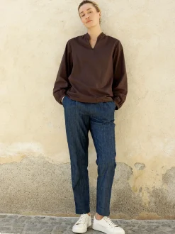 Bluse aus Bio-Baumwolle(kakao, 34)
