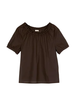 Bluse aus Bio-Baumwolle(kakao, XS)