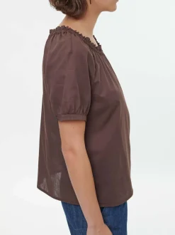 Bluse aus Bio-Baumwolle(kakao, XS)