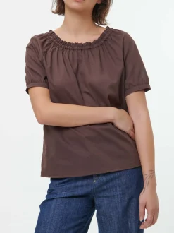 Bluse aus Bio-Baumwolle(kakao, XS)