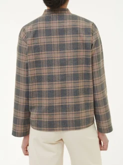 Bluse aus Bio-Baumwolle(karo anthrazit/nougat, 36)