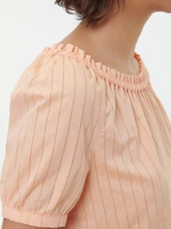 Bluse aus Bio-Baumwolle(peach, XS)