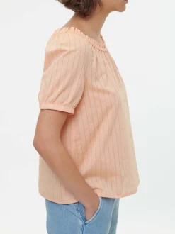 Bluse aus Bio-Baumwolle(peach, XS)