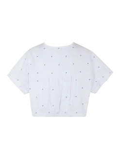 Bluse aus Bio Baumwolle(vintage tupfen/weiss, 38)
