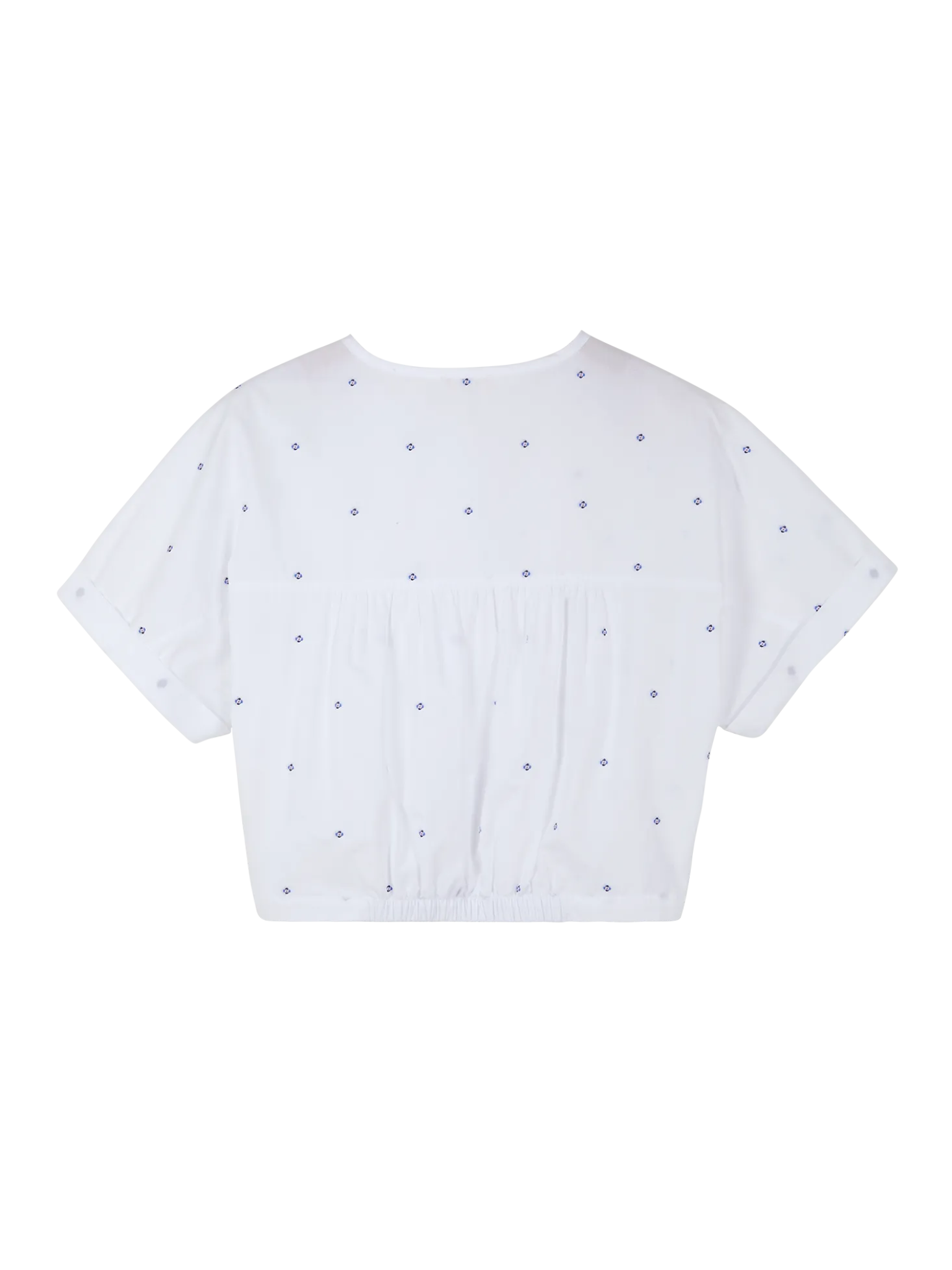 Bluse aus Bio Baumwolle(vintage tupfen/weiss, 38)