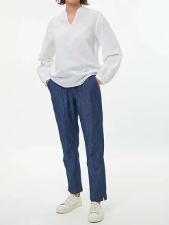 Bluse aus Bio-Baumwolle(weiß, 38)
