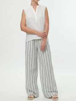 Bluse aus Bio-Leinen(weiß, 44)