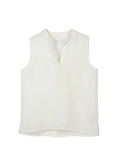 Bluse aus Bio-Leinen(weiß, 44)
