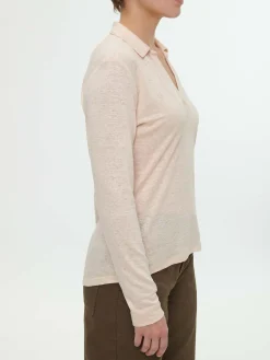 Blusenshirt aus Bio Leinen(pfirsich pastell, 46)