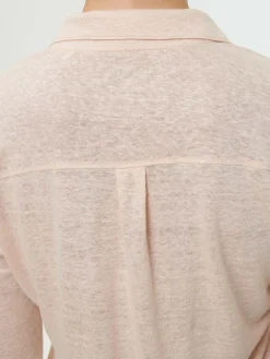 Blusenshirt aus Bio Leinen(pfirsich pastell, 46)