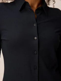 Blusenshirt Langarm aus Bio Baumwolle(navy, 38)