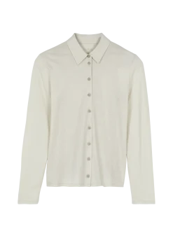 Blusenshirt Langarm aus Bio Baumwolle(perlmutt, 38)
