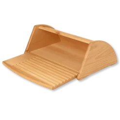 Brotkasten mit integriertem Brotschneidebrett40 x 30 x 16,5 cm, Buche geölt