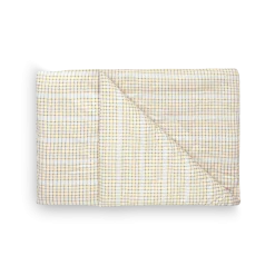 Deckenüberzug Jemmahellblau/vanillegelb, 100 % Baumwolle, Satin, GOTS (140 x 200 cm)