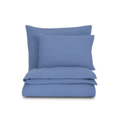 Deckenüberzug Vivien100 % Baumwolle, Musselin, GOTS (blau, 140 x 200 cm)