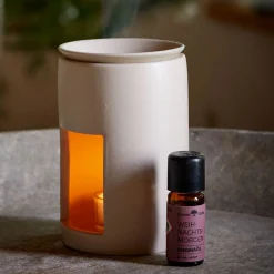Duftlampe aus Keramikcreme