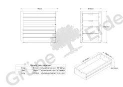 Einschubschrank Quint inkl. 4 LadenB 34 x T 60 x H 51 cm (Buche)
