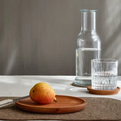 6er Set Glasuntersetzer aus braunem Wollfilzbraun (ø 12 cm)