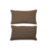 2er Set Sofakissen Doppio 30x50 cm(Wollstoff Tano natur dunkel, 30 x 50 cm)
