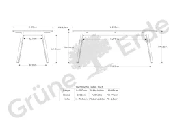 Esstisch Mirato(Buche, L200 x B95 cm)