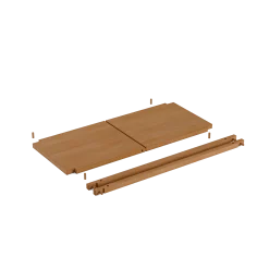 Fach für Grundgestell Quint mit 2 Stk. LaufleistenB 29,4 x T 70 x H 2 cm (Buche, T 70cm)