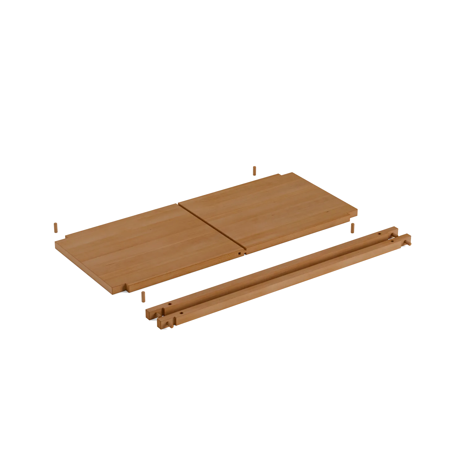 Fach für Grundgestell Quint mit 2 Stk. LaufleistenB 29,4 x T 70 x H 2 cm (Buche, T 70cm)