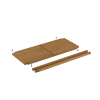Fach für Grundgestell Quint mit 2 Stk. LaufleistenB 29,4 x T 70 x H 2 cm (Eiche, T 70cm)