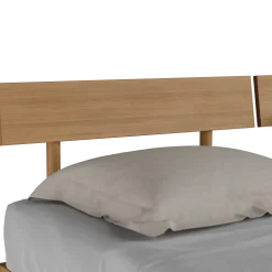 Familienbett Jukai Pur mit Stegbetthauptinkl. Lattenrost, 250 x 200 cm (Eiche)