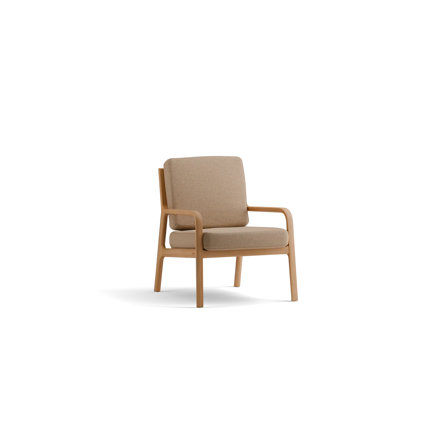 Fauteuil Kador(Wollstoff Elverum haselnuss, Buche)