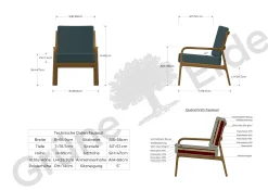 Fauteuil Kador(Wollstoff Tano natur, Eiche)