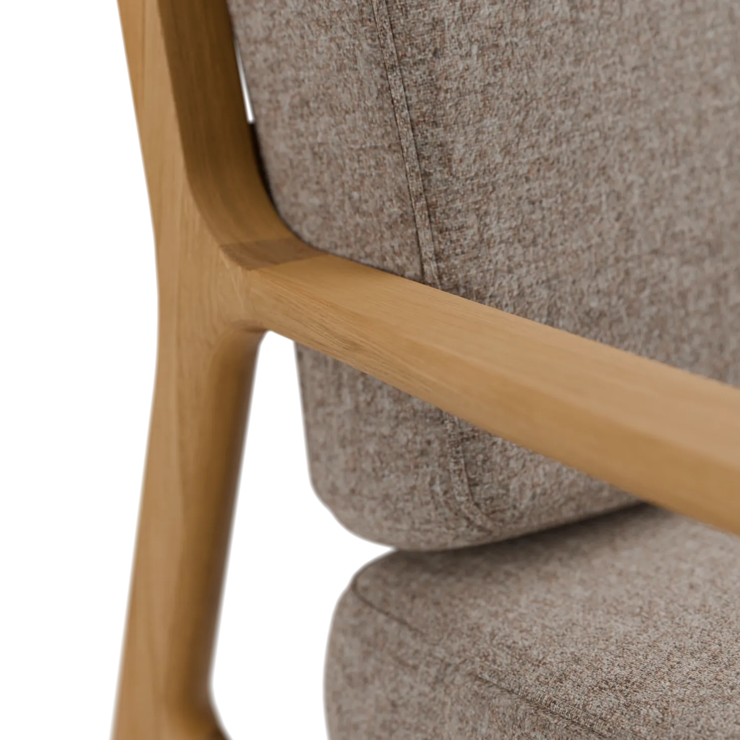 Fauteuil Kador(Wollstoff Tano natur, Eiche)