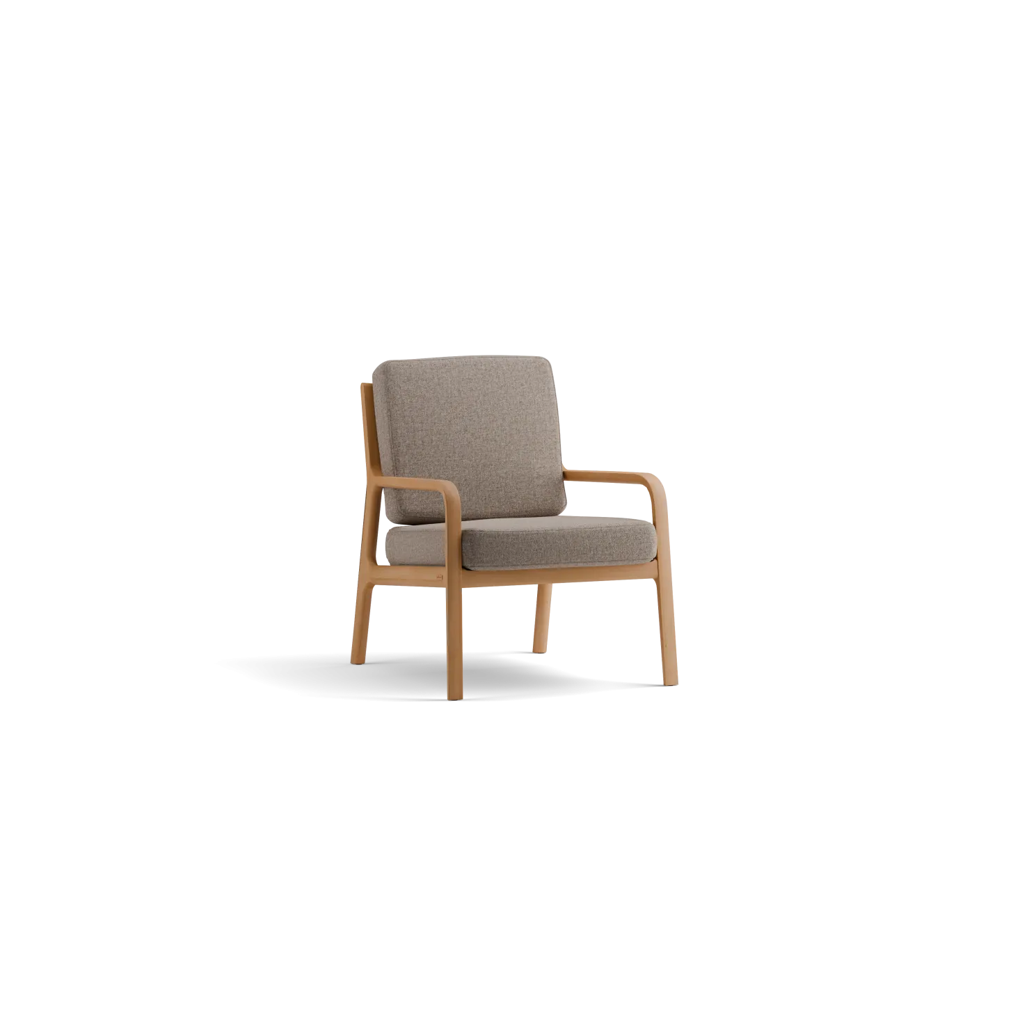 Fauteuil Kador(Wollstoff Tano natur, Buche)