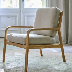 Fauteuil Kador(Wollstoff Tano natur, Buche)