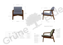 Fauteuil Ketil(Wollstoff Tano natur, Buche)