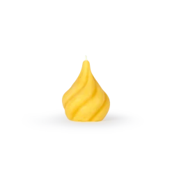 Figurkerze Tropfen aus BienenwachsH 8,5 cm, ø 7 cm