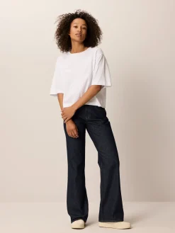Flared Jeans aus Baumwolle(dark denim, 38)