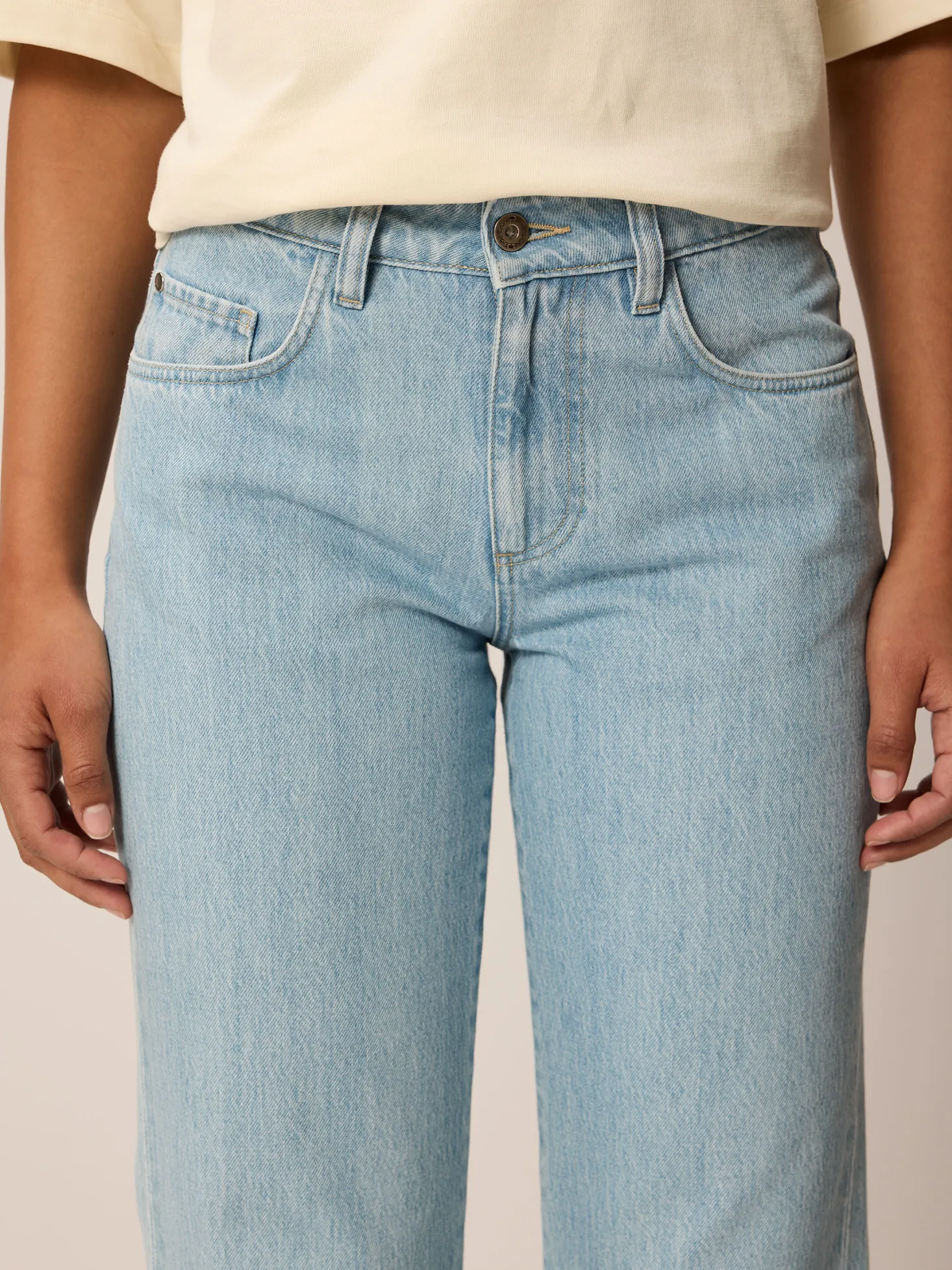 Flared Jeans aus Bio Baumwolle(light blue denim, 38)