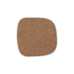 Geformtes Sitzkissen aus Wollfilzbraun, 40 x 42 cm