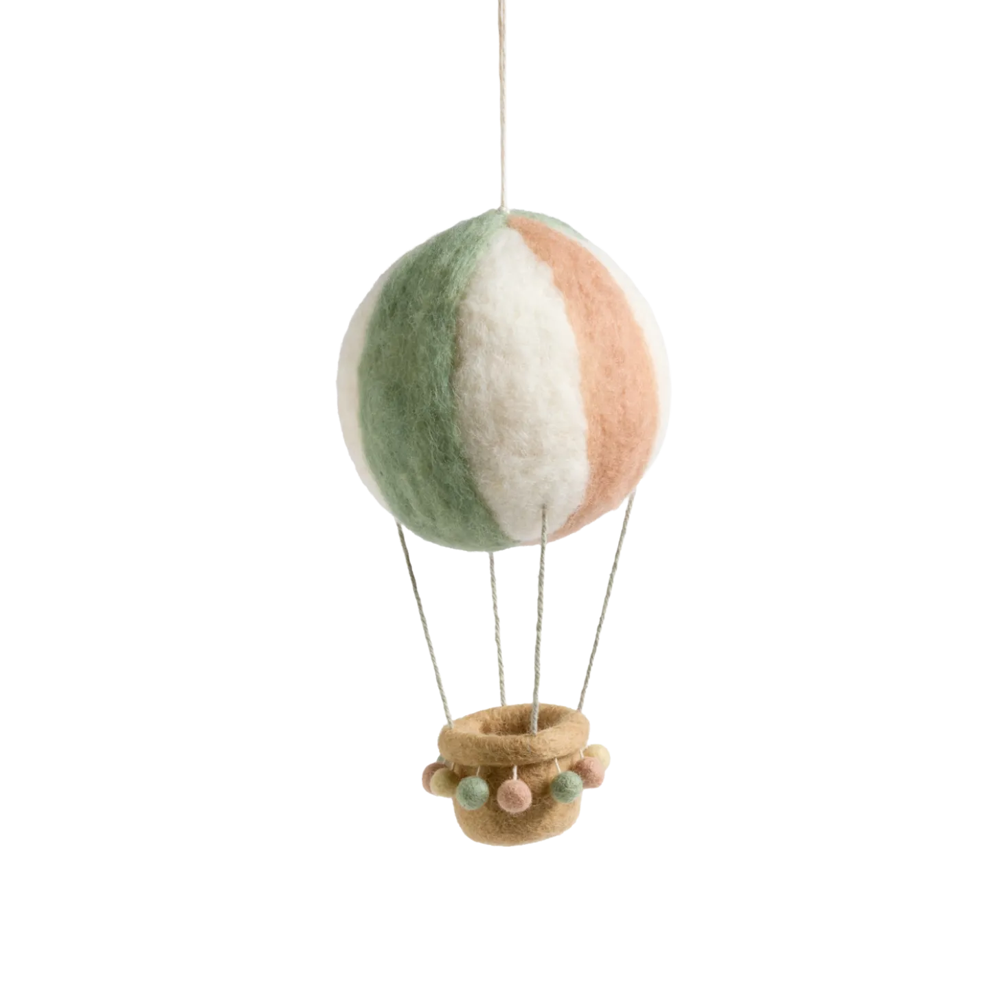 Handgefilzter Aufhänger Ballon13 x 36 cm, 100 % Schurwolle (Schaf)
