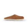 Hausschuh Amale100 % Schafschurwolle mit pflanzlich gegerbter Sohle (cognac, 36/37)