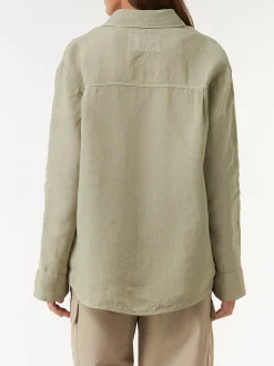 Hemdbluse aus Bio Leinen(seegras, 38)