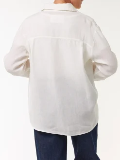 Hemdbluse aus Bio Leinen(weiß, 38)