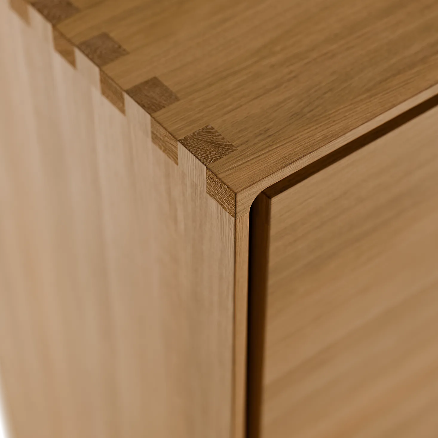 Highboard Tesoro mit 6 Laden B 62 x T 45 x H 139 cm(Eiche)